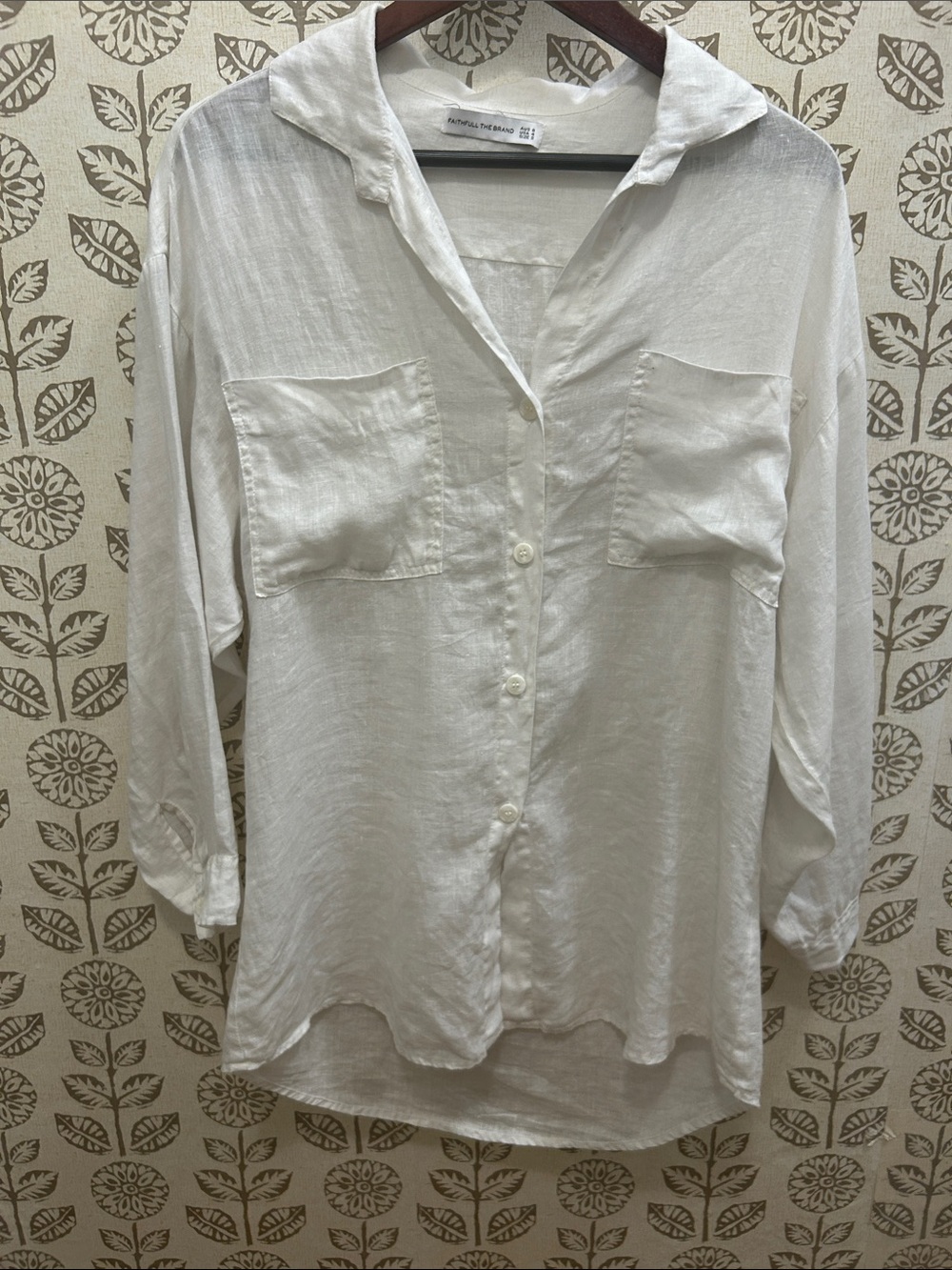 Faithful the Brand White Linen Button-Down Shirt - Women